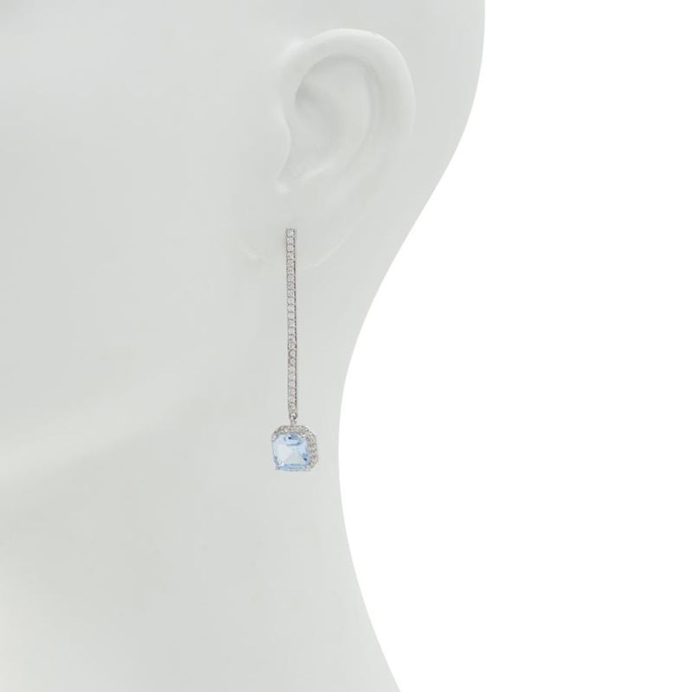 Blue Elastane Earrings