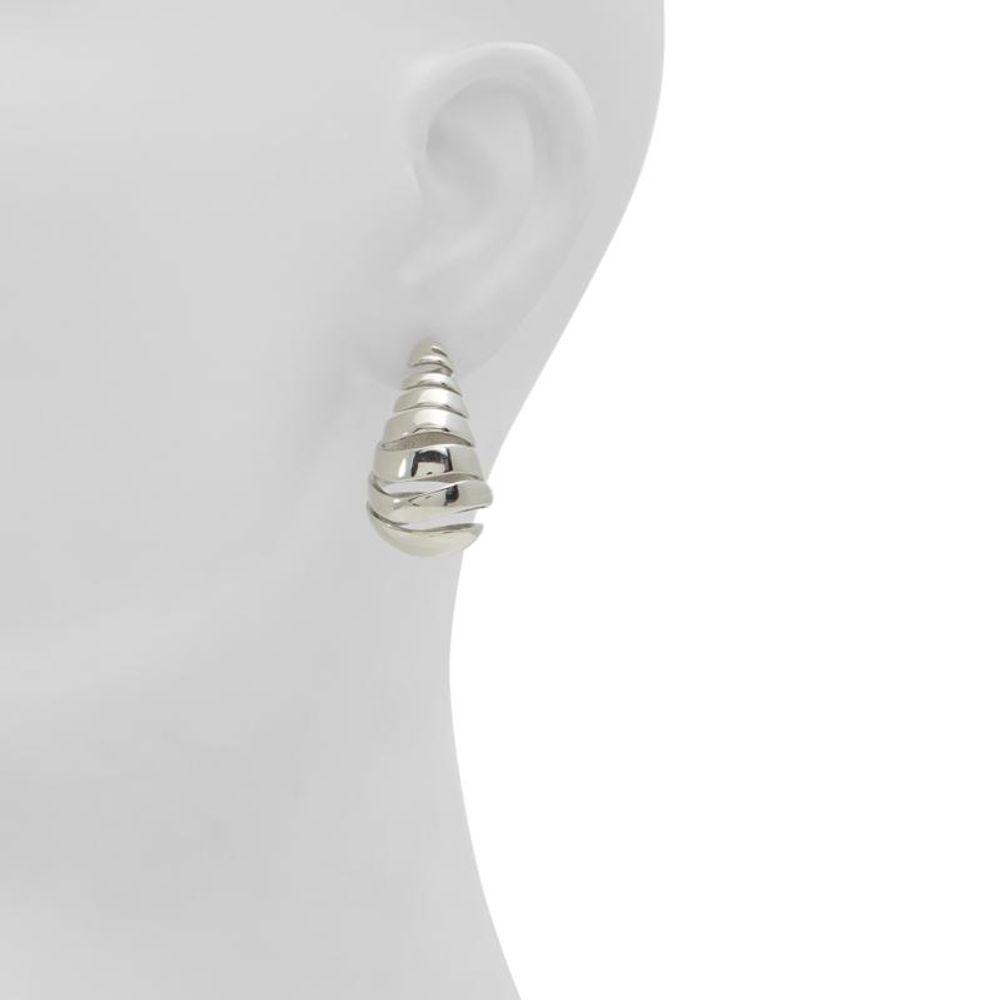 Silver Elastane Earrings