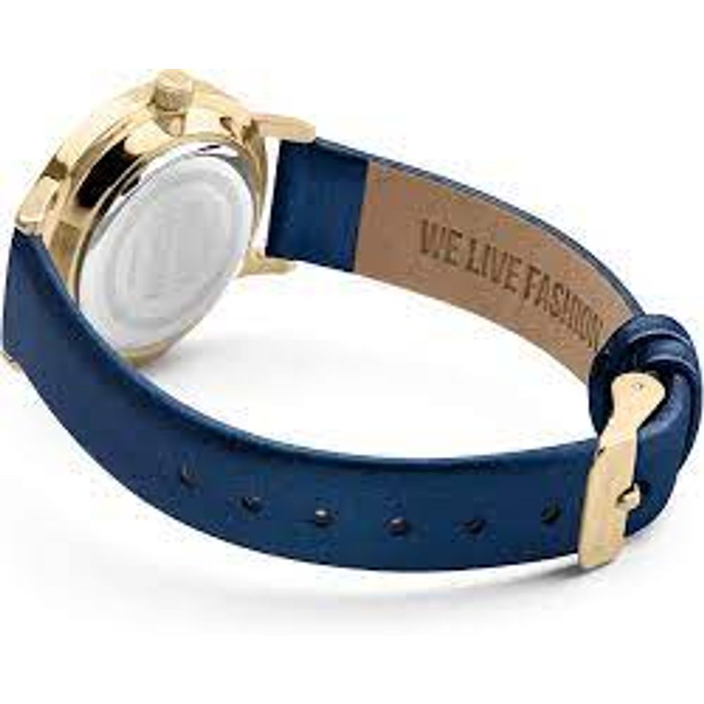 Blue Leather Dress Watch