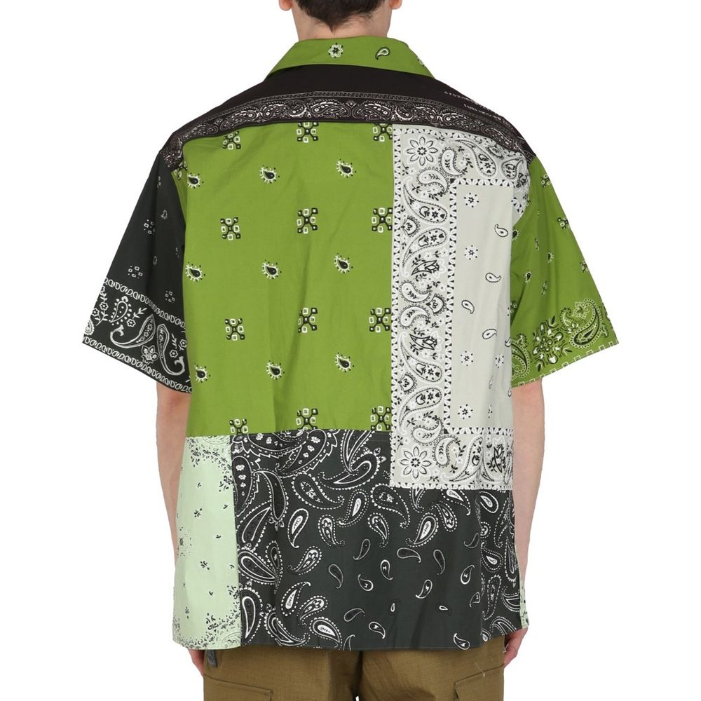 Bicolor Cotton Shortsleeve Shirt