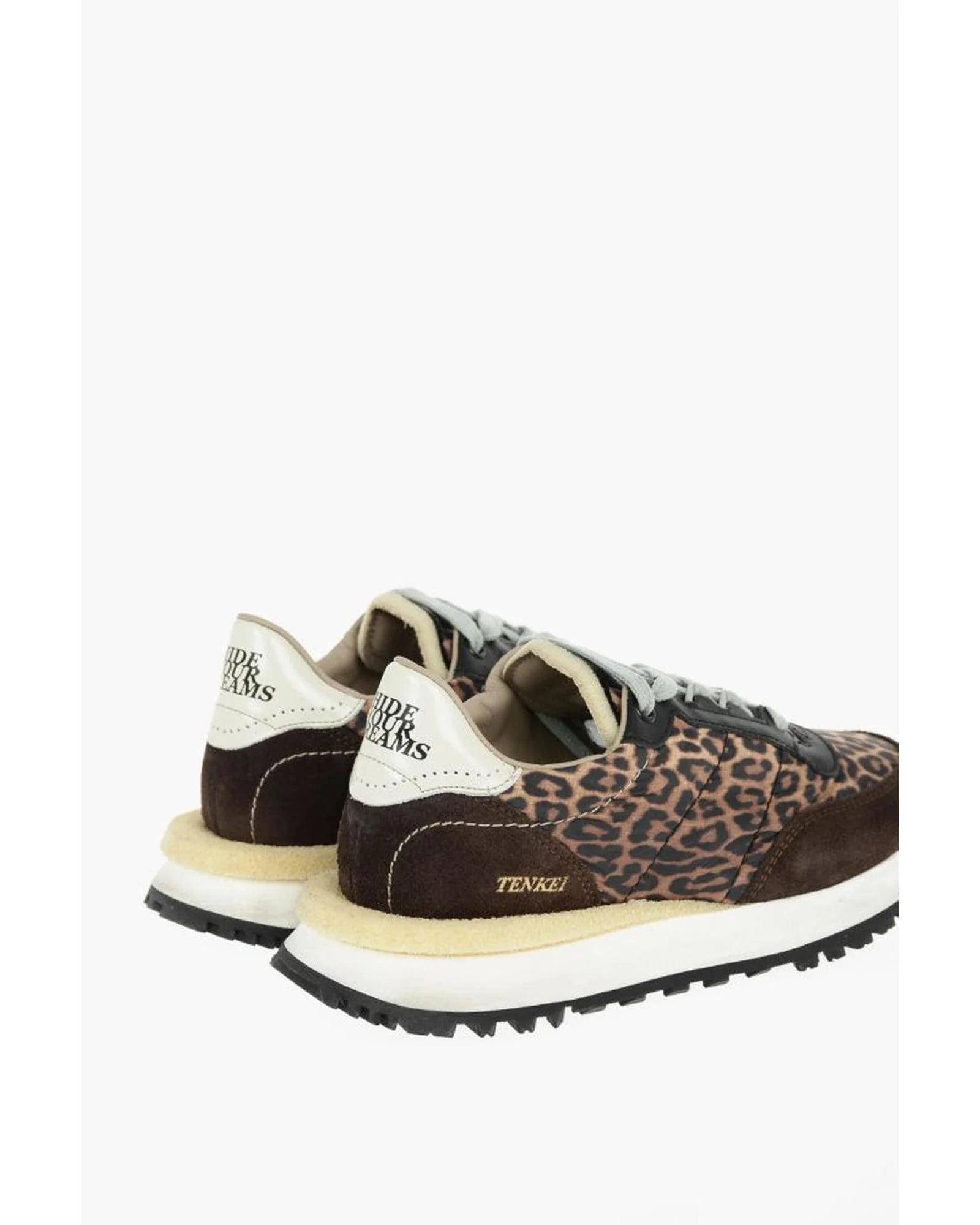Brown Leather Low Top Sneakers
