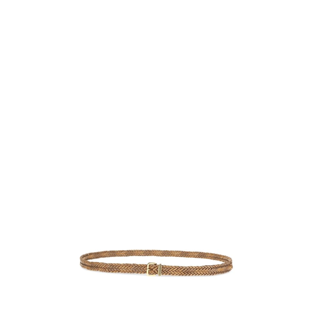 Beige Calf Leather Bos Taurus Regular Belt