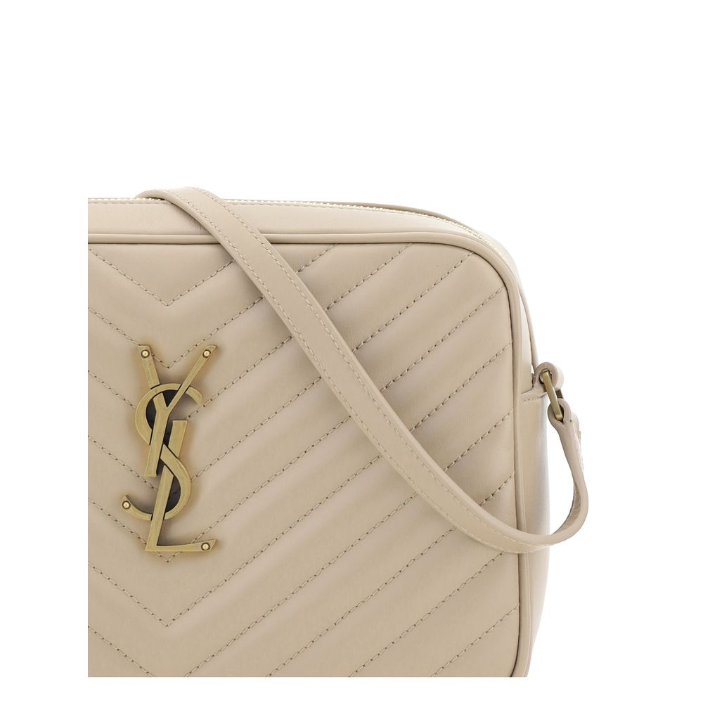 Beige Calf Leather Bos Taurus Shoulder Bag
