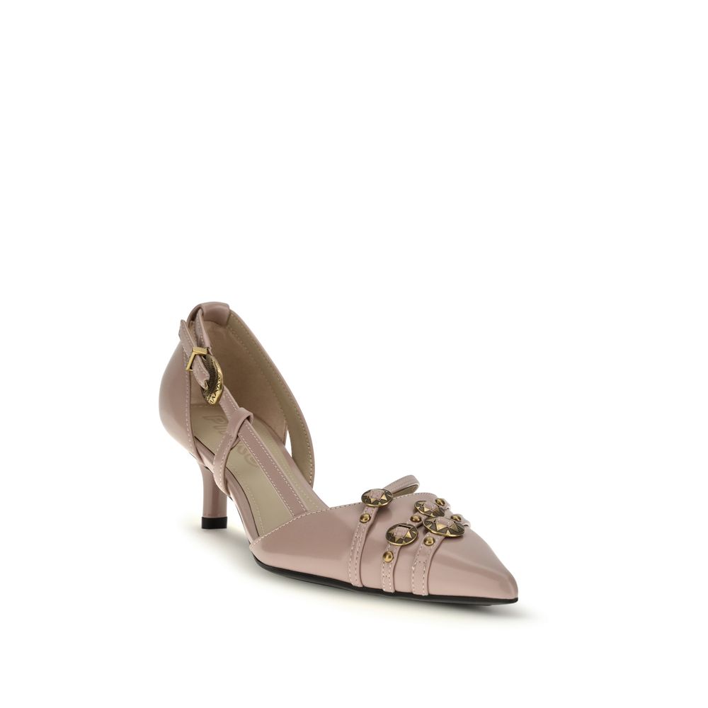 Multicolor Calf Leather Bos Taurus Mid Heel Pumps