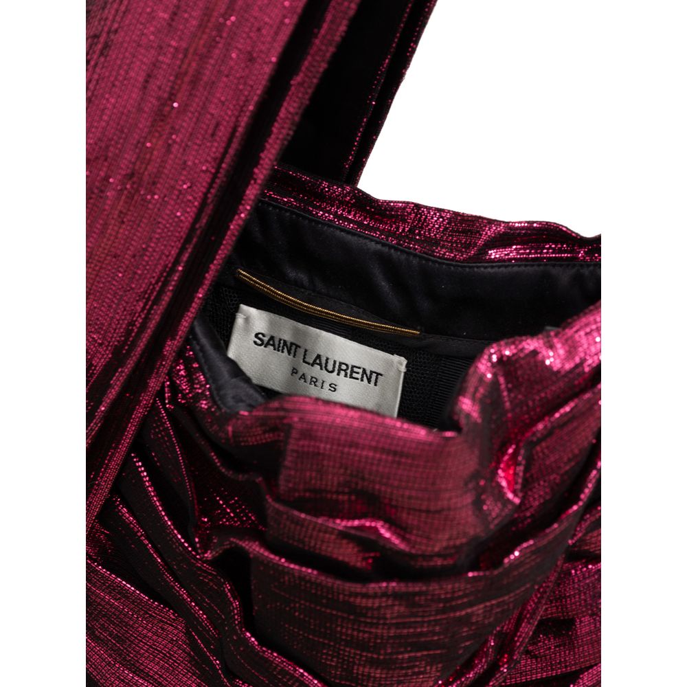 Fuchsia Viscose Short Dress