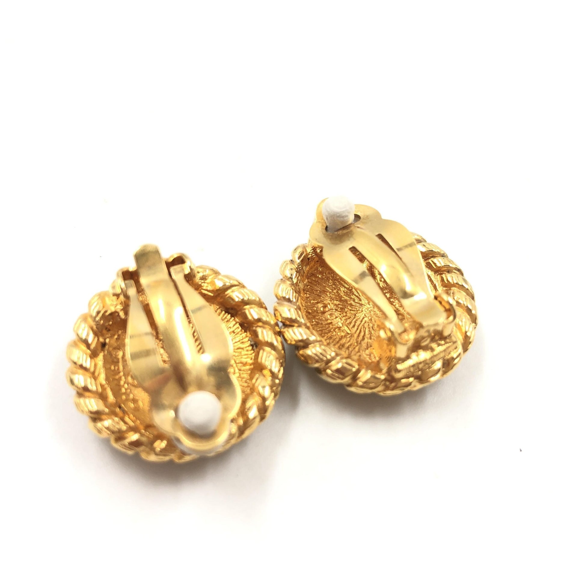Gold Plated CC Clip On Earrings