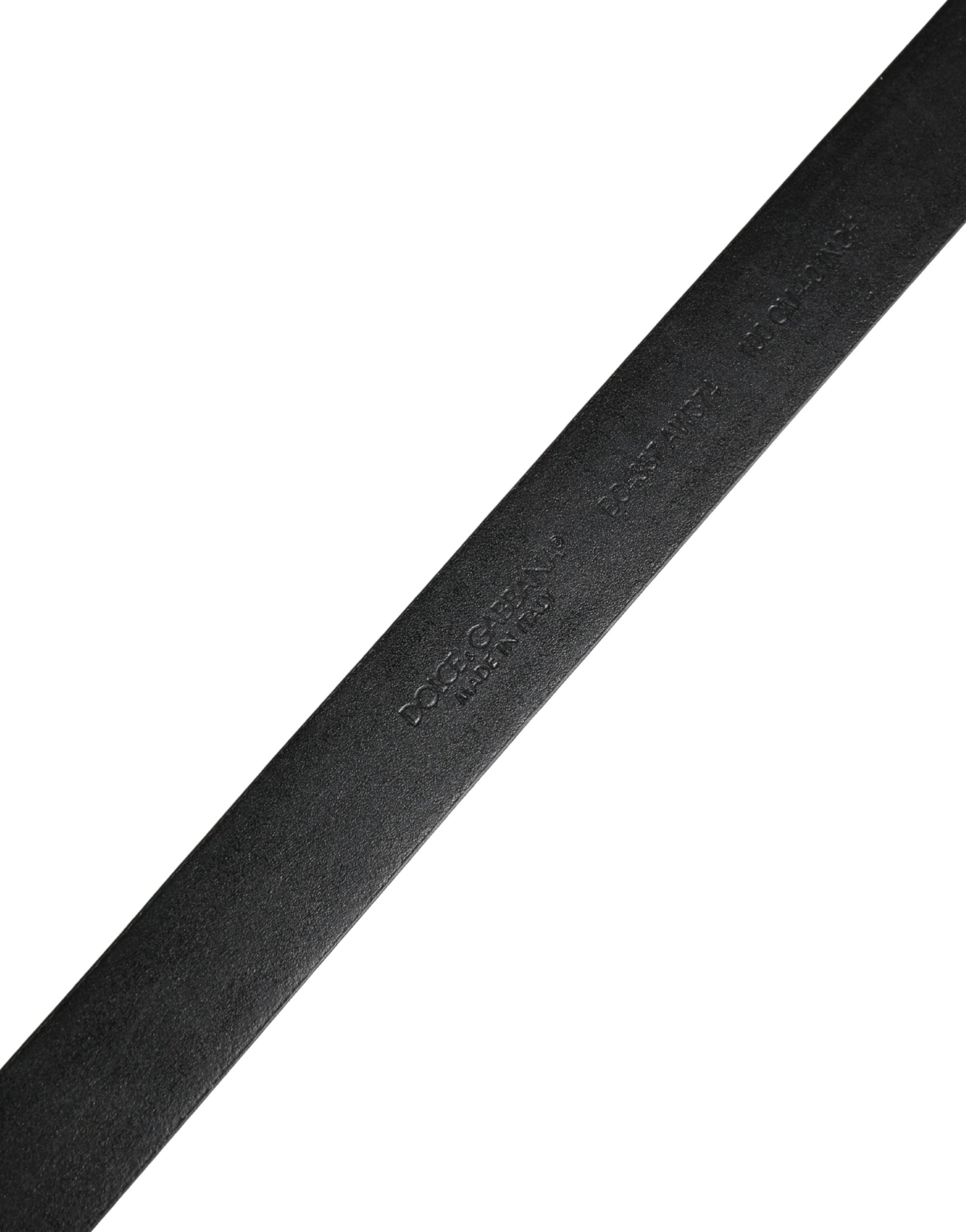 Men Black Classic Leather Metal Buckle Belt