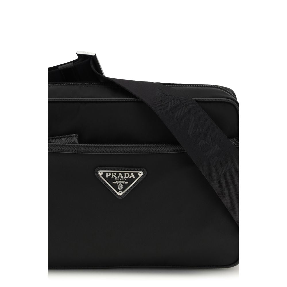 Black Recycled Polyamide Shoulder Bag