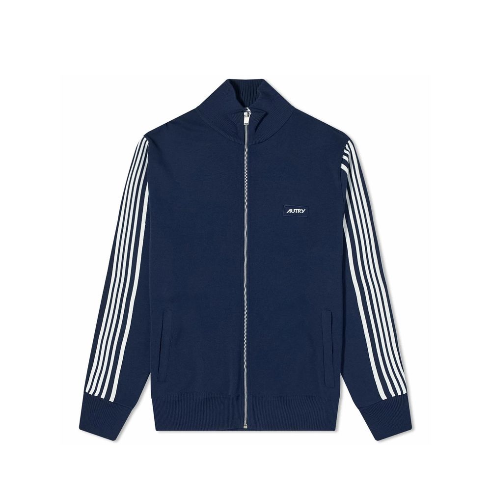 Blue Nylon Cardigan