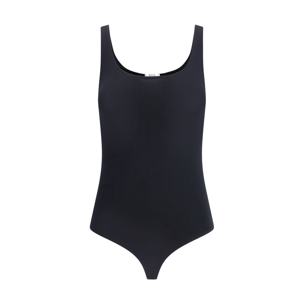 Black Cotton Bodysuit