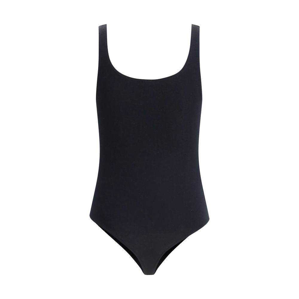 Black Cotton Bodysuit