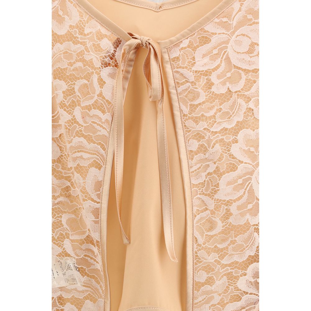 Orange Silk Blouse
