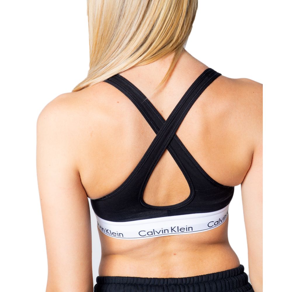 Black Polyester Bra