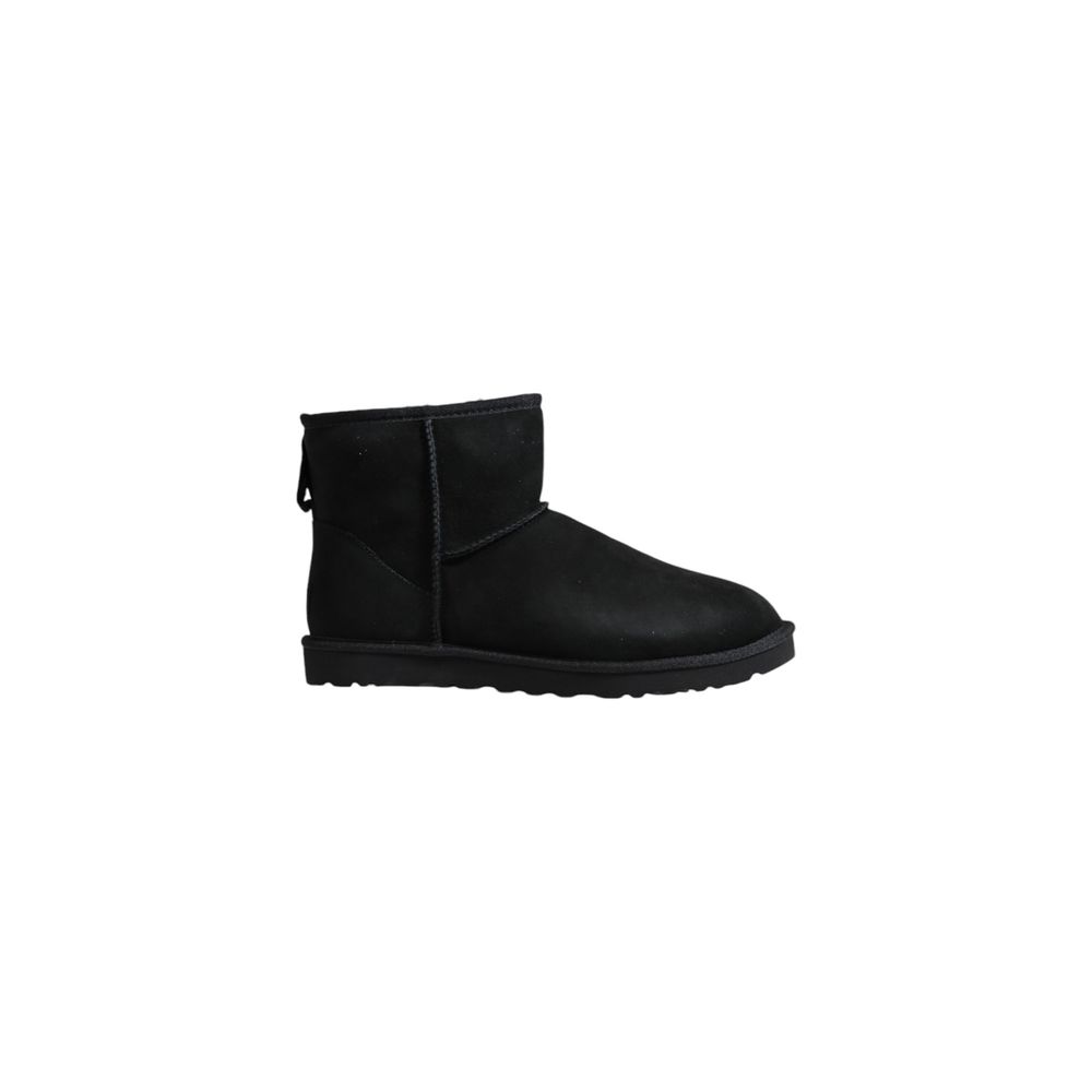 Black Suede Leather Ankle Boots