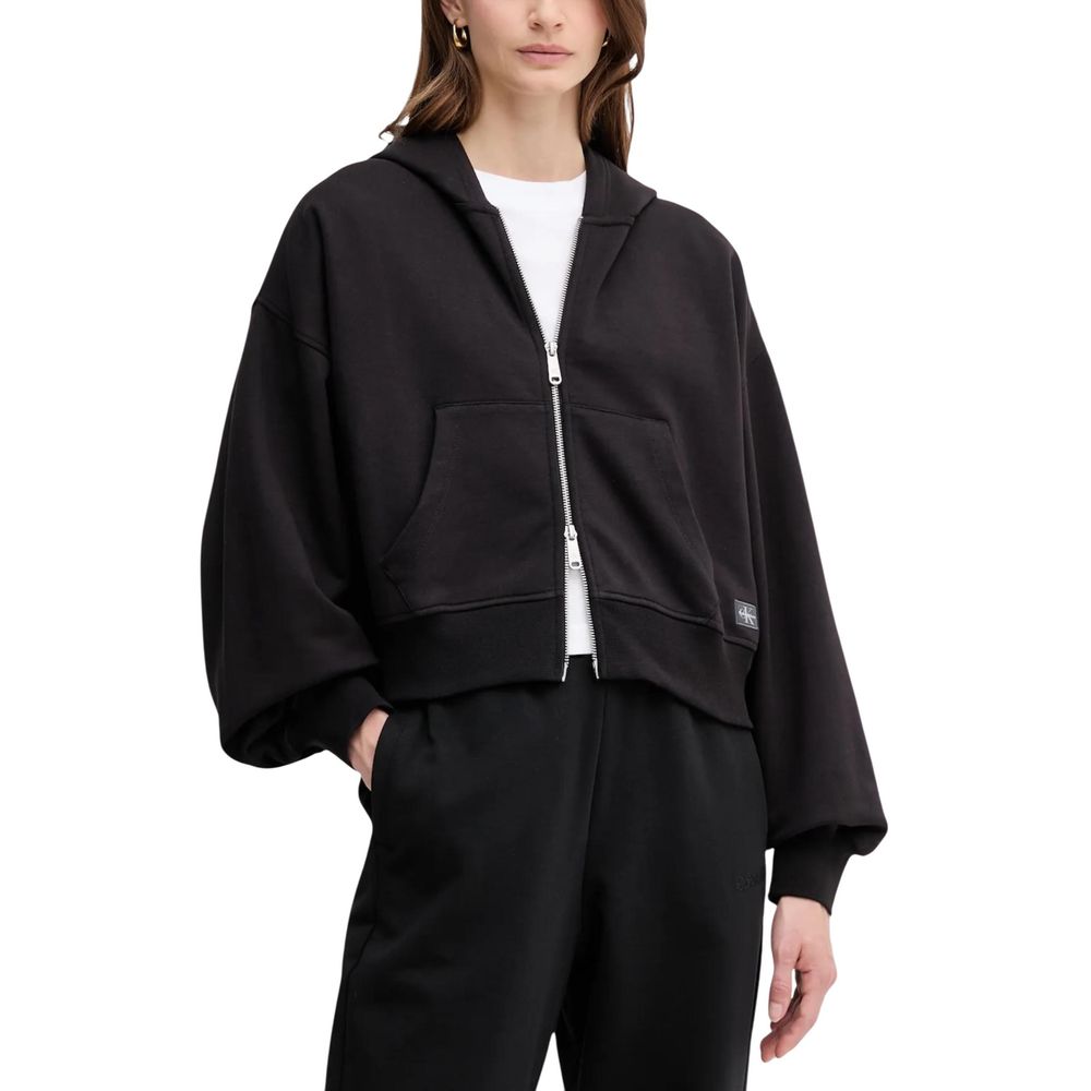 Black Cotton Hoodie