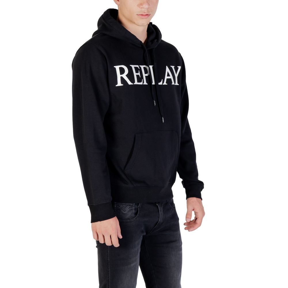 Black Cotton Hoodie