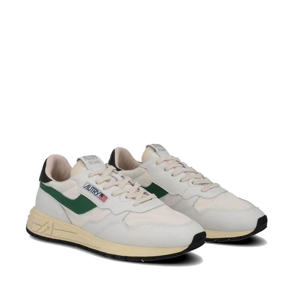 White Leather Low Top Sneakers
