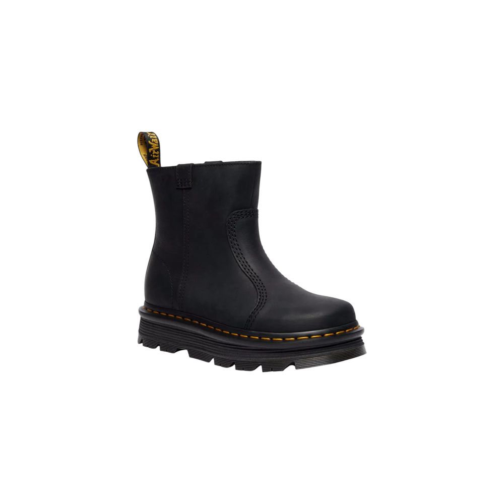 Black Leather Ankle Boots