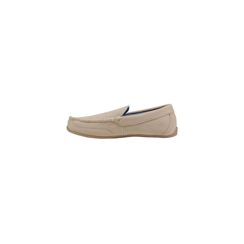 Beige Textile Slippers