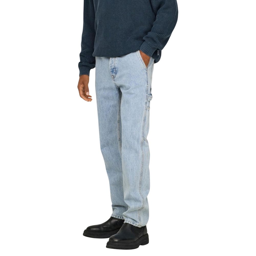 Blue Cotton Relaxed Fit Jeans