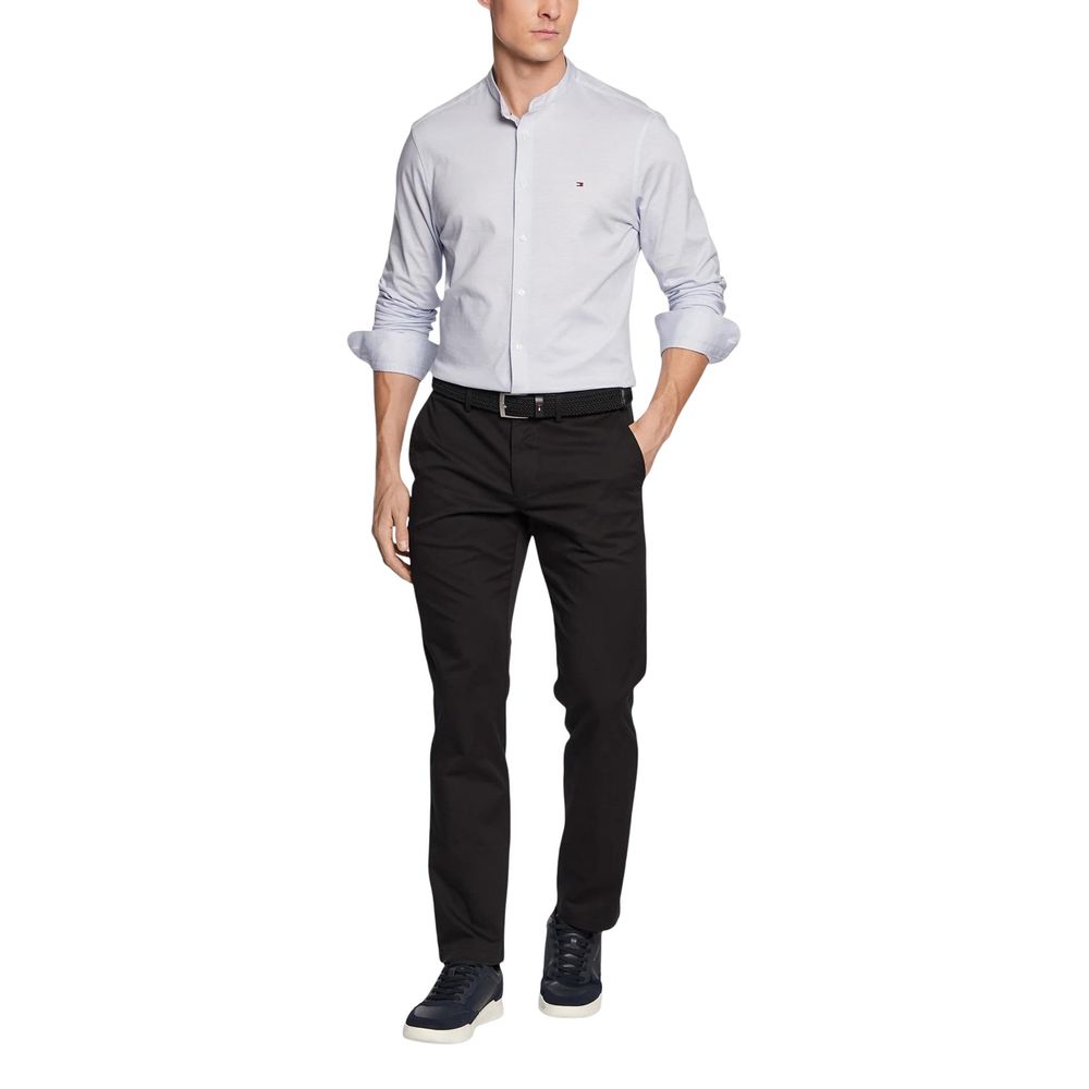 Black Recycled Cotton Casual Pants