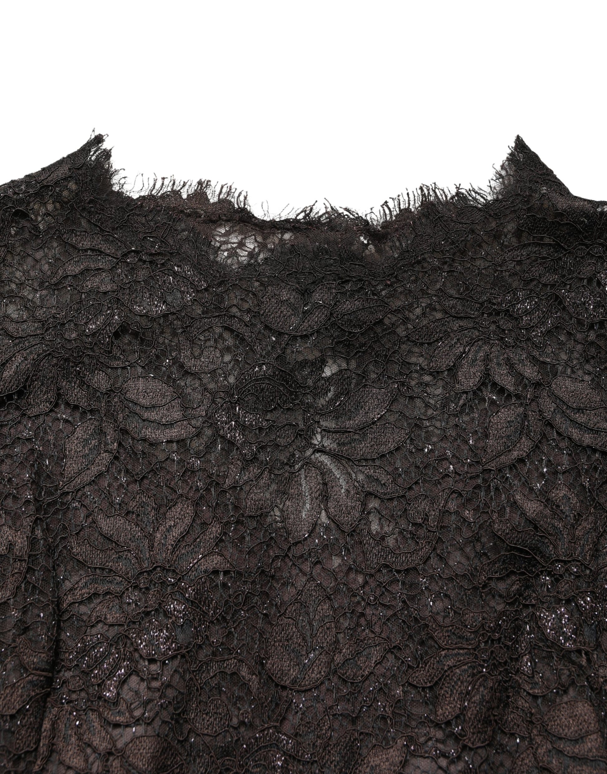 Black Floral Lace Sheath Long Maxi Dress