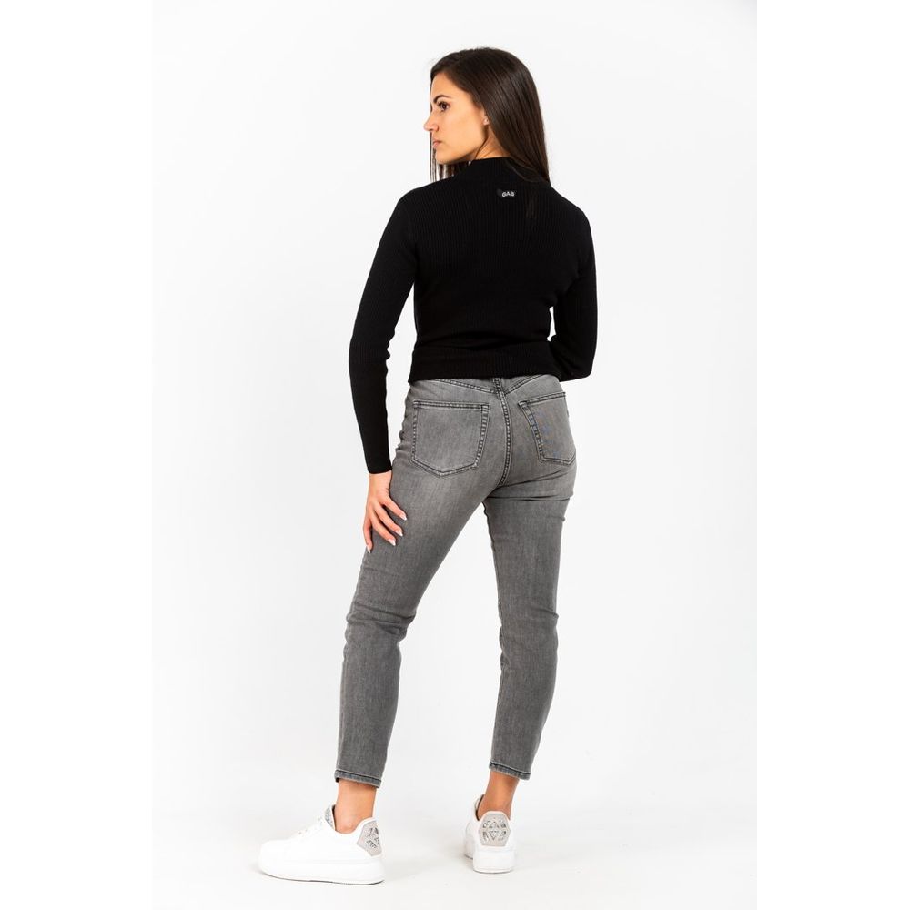 Gray Cotton Jeans Denim