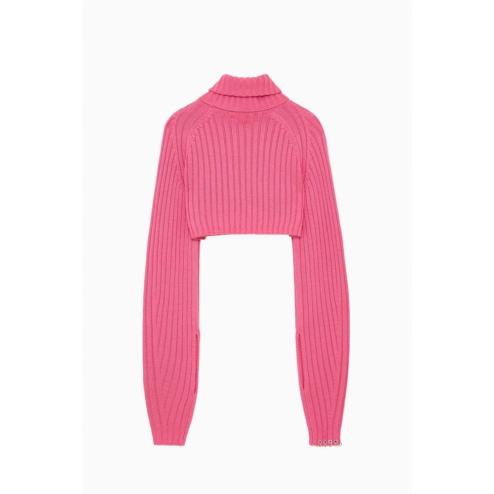 Red Marabou Turtleneck