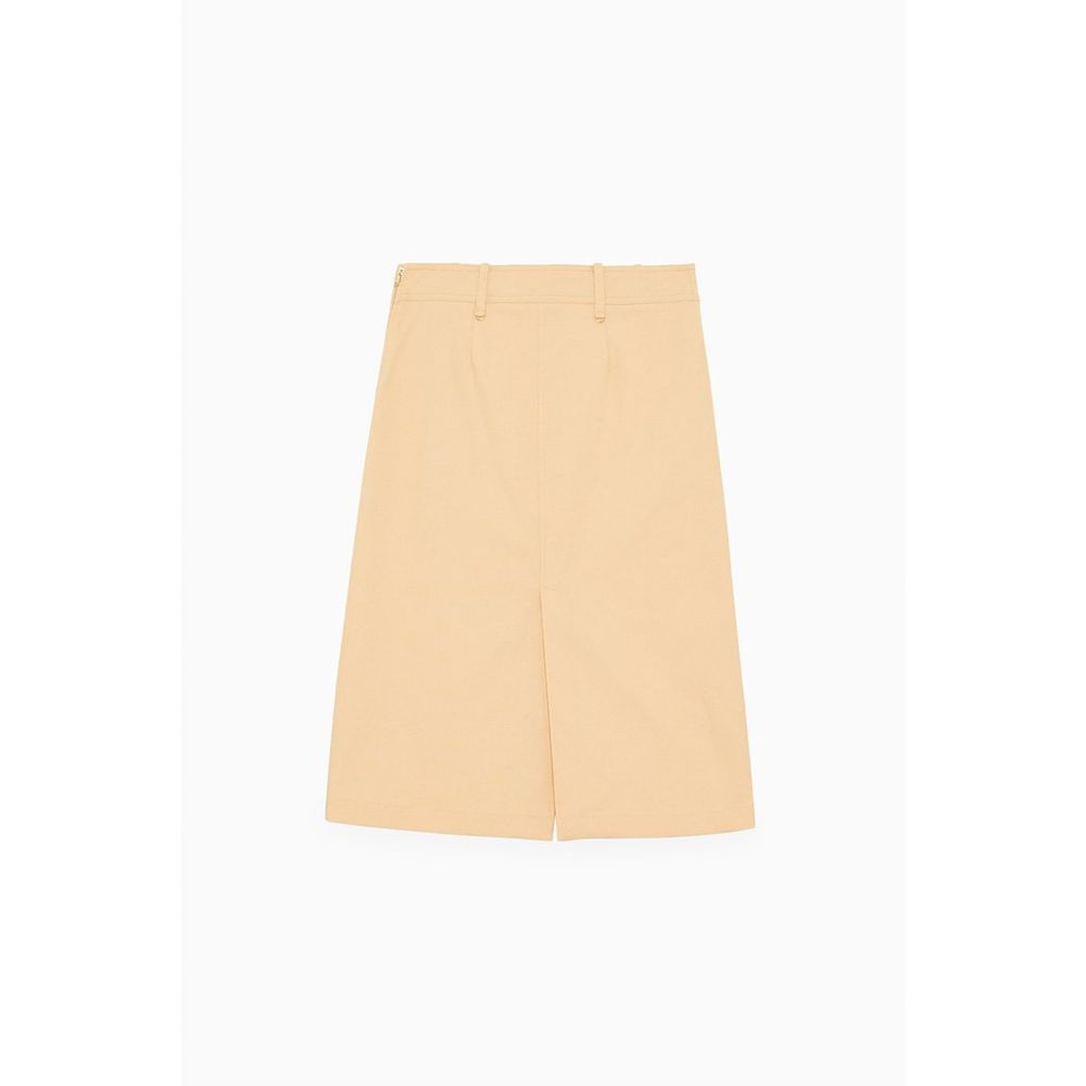 Pink Cotton Midi Skirt