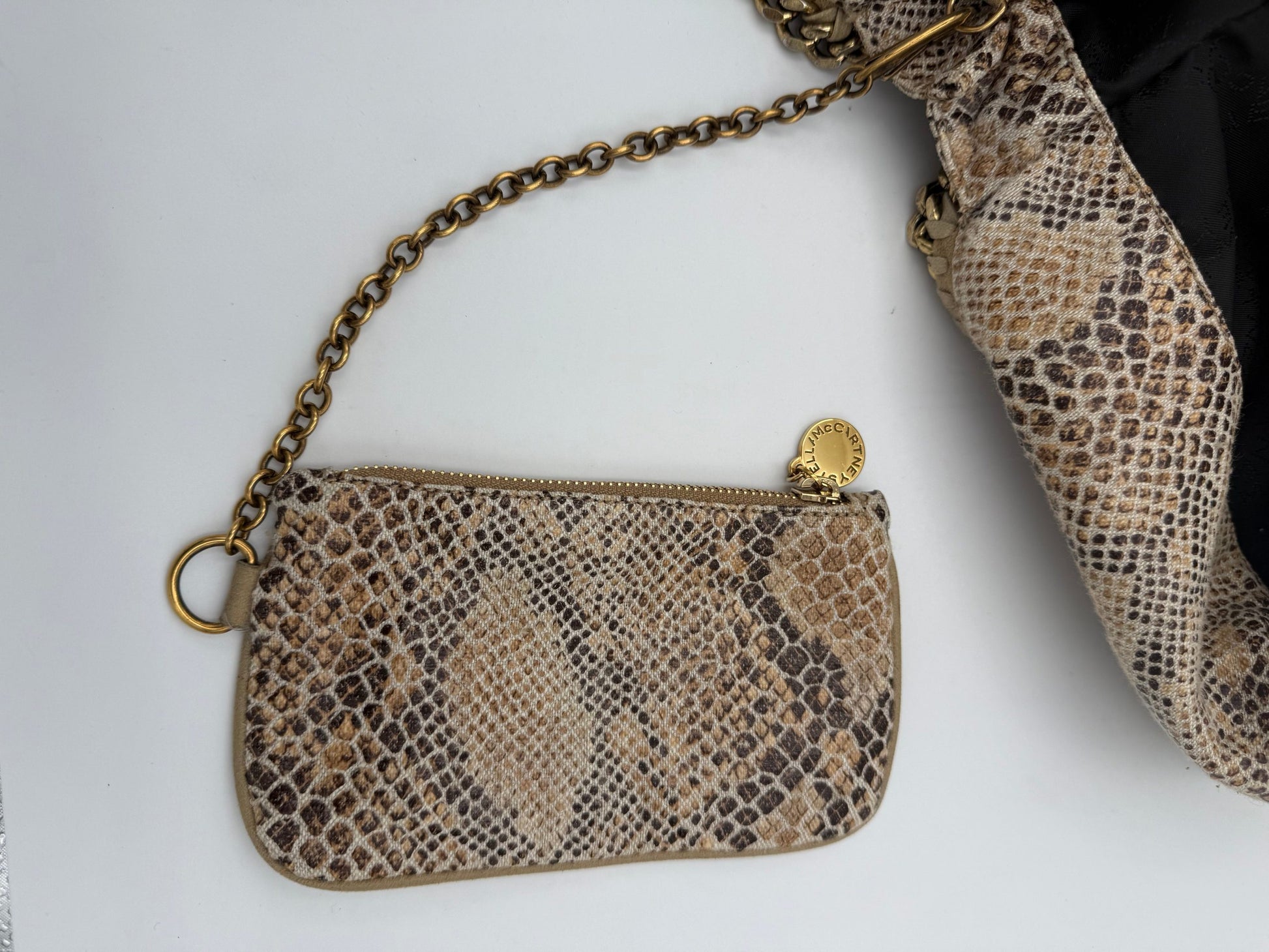 STELLA MCCARTNEY Falabella Grande Vegan Reptile Skin Handbag