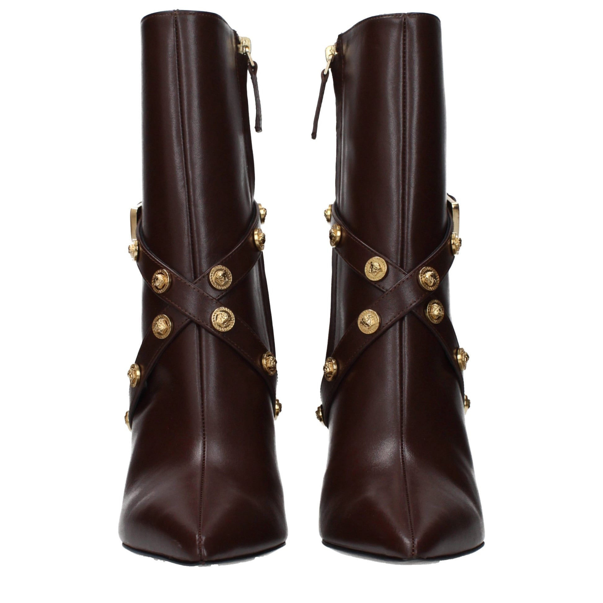 Brown Leather Ankle Boots