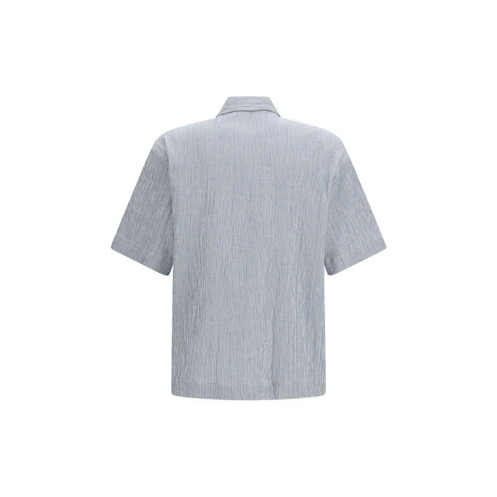 Blue Cotton Pattern Shirt