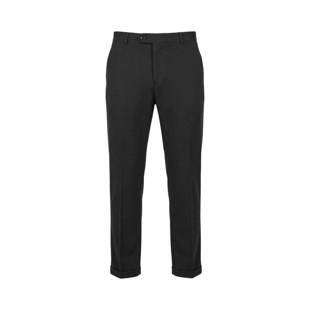 Black Cotton Two-Piece Suit