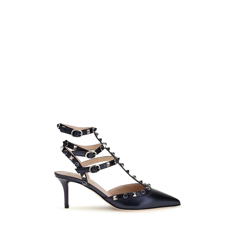 Blue Calf Leather Bos Taurus High Heel Pumps
