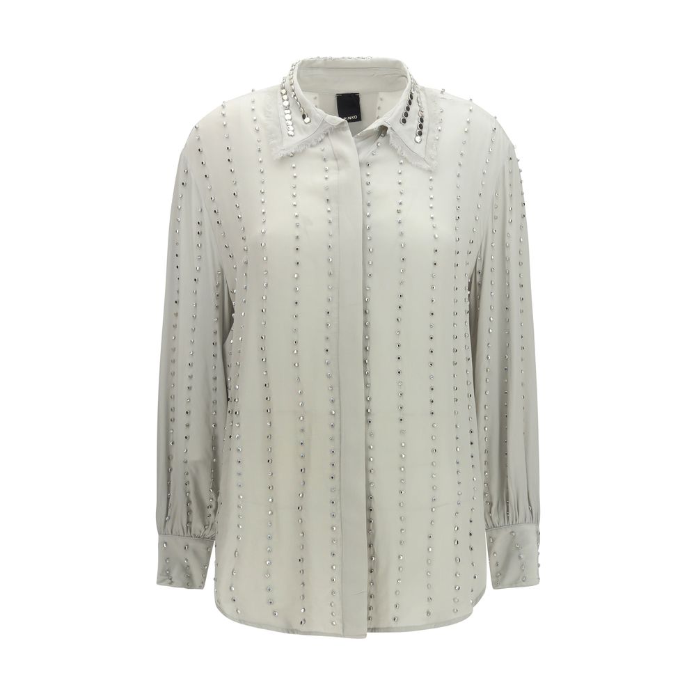 Gray Viscose Pattern Shirt