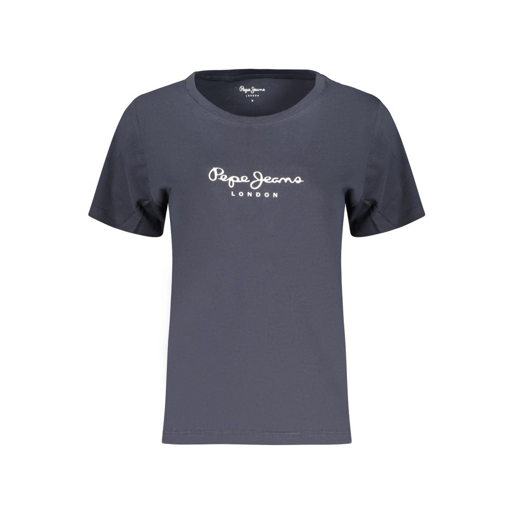 Blue Cotton Women's T-Shirt