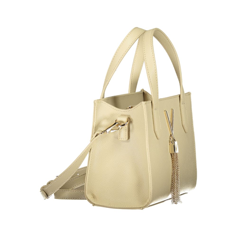 Beige Polyurethane Women's Bag