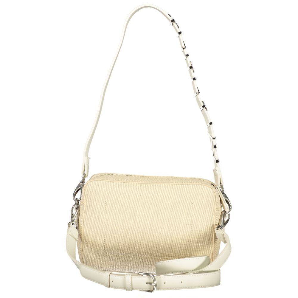 Beige Polyurethane Women's Bag