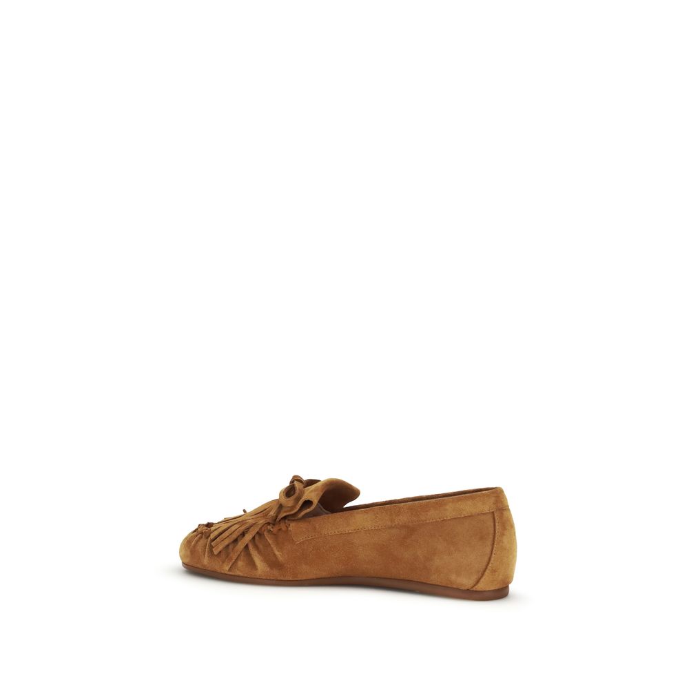 Brown Calf Leather Bos Taurus Slip-On Loafers