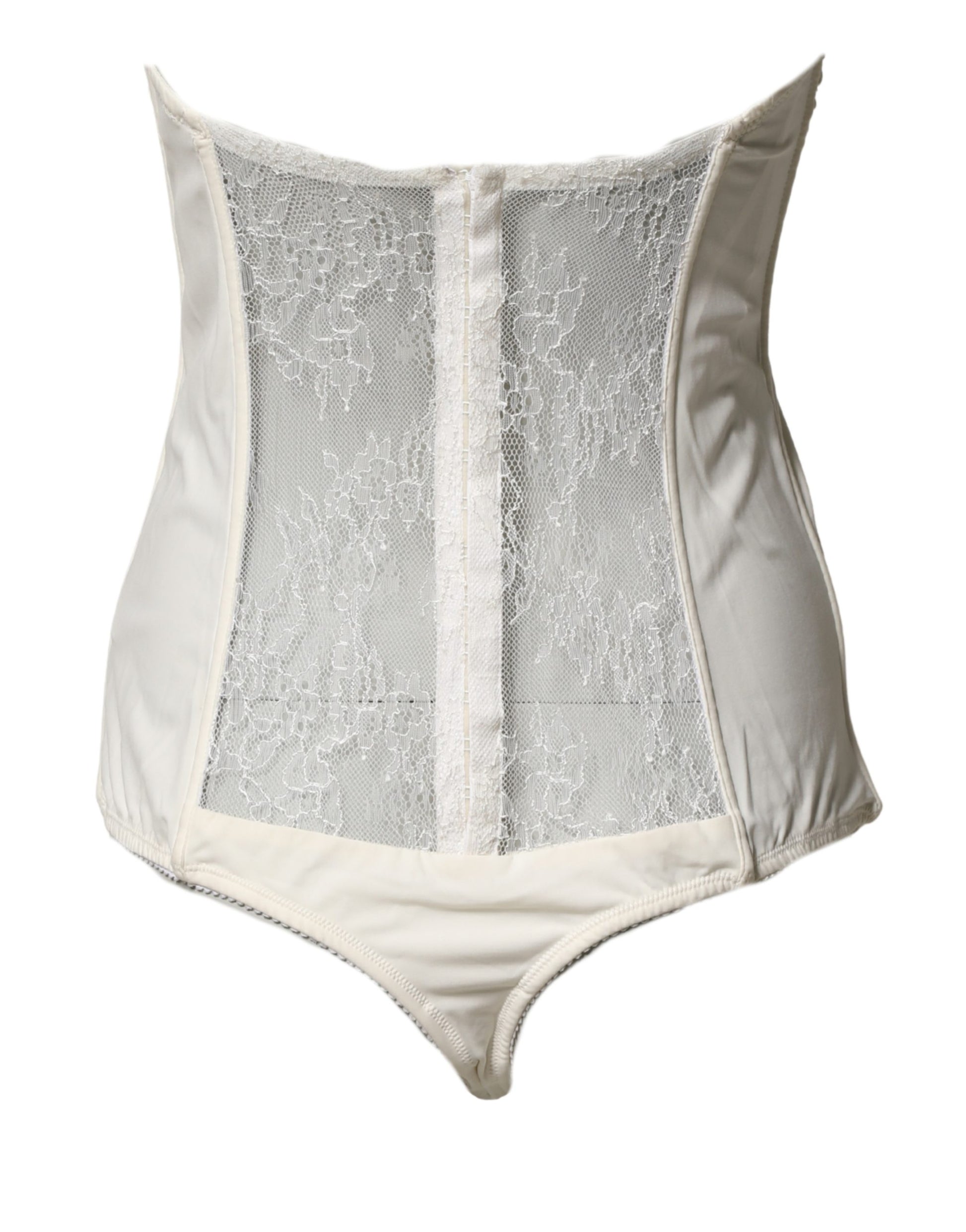 Off White Strapless One Piece Swimsuit Swimwear