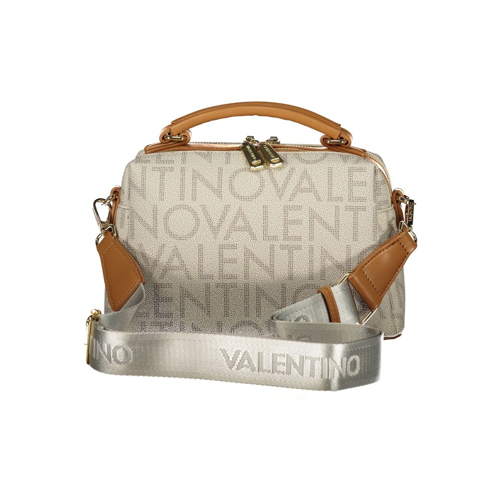 Beige Polyurethane Womens Bag