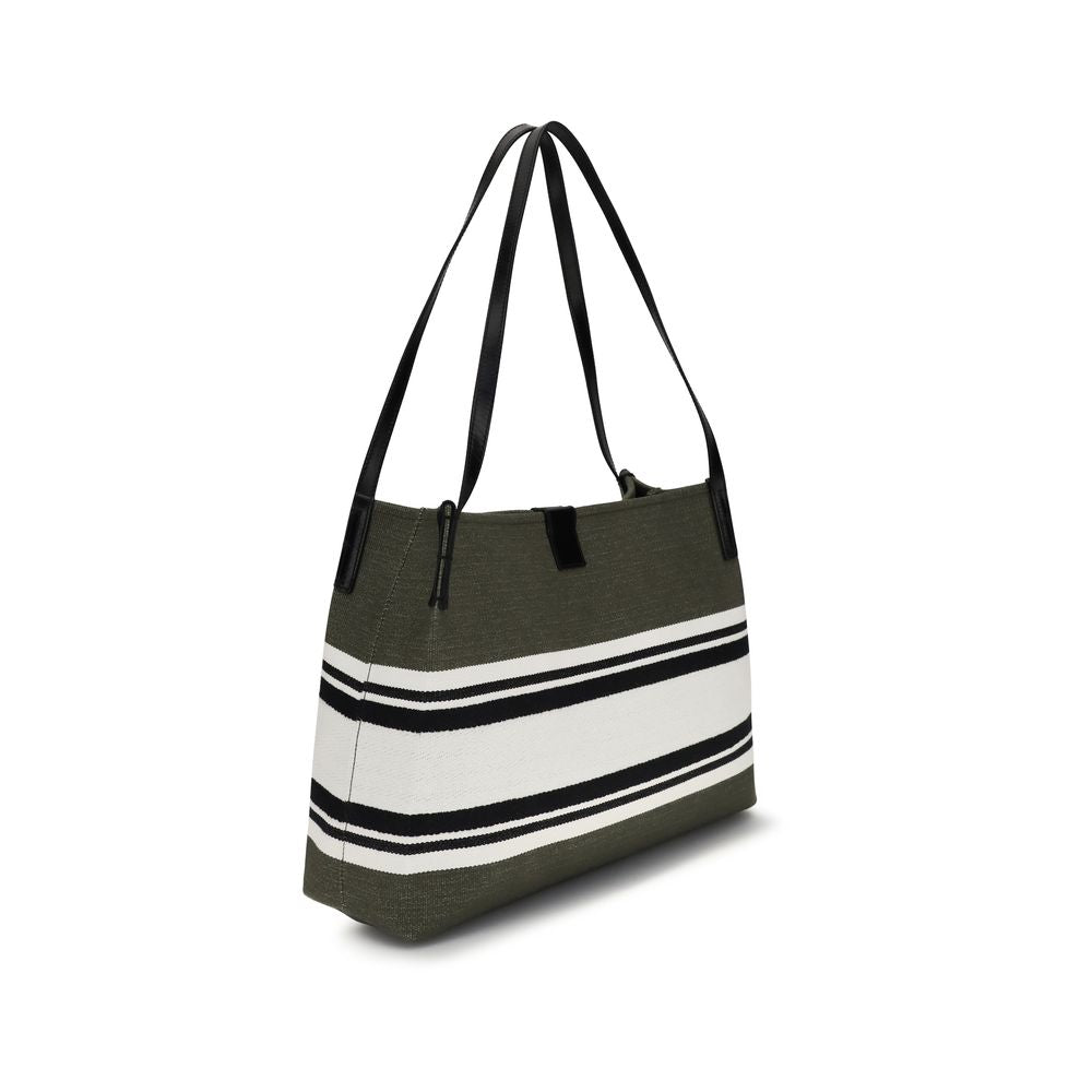 Black Cotton Shoulder Bag