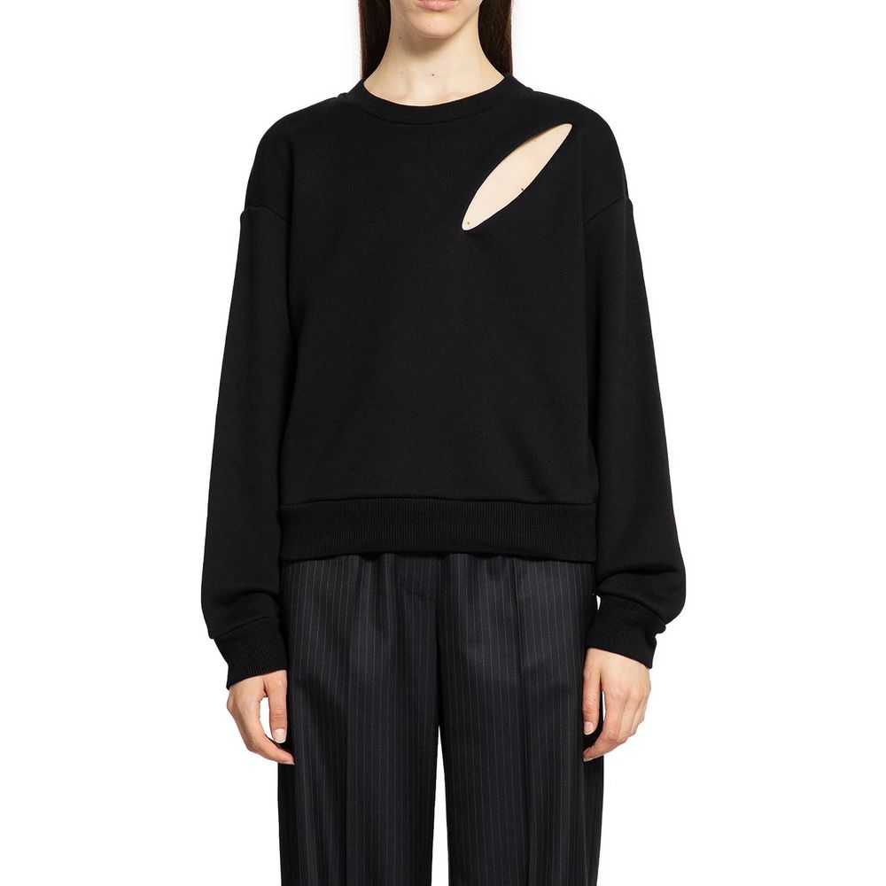 Black Cotton Sweatshirt