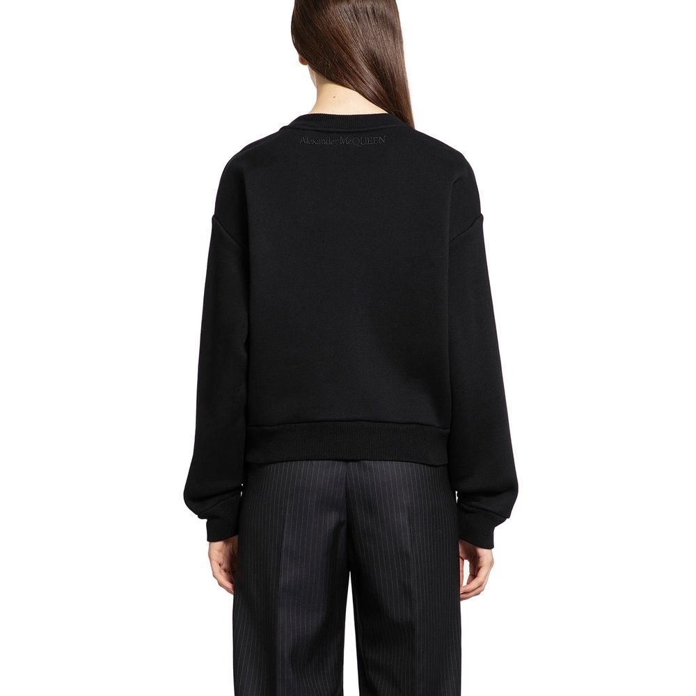 Black Cotton Sweatshirt