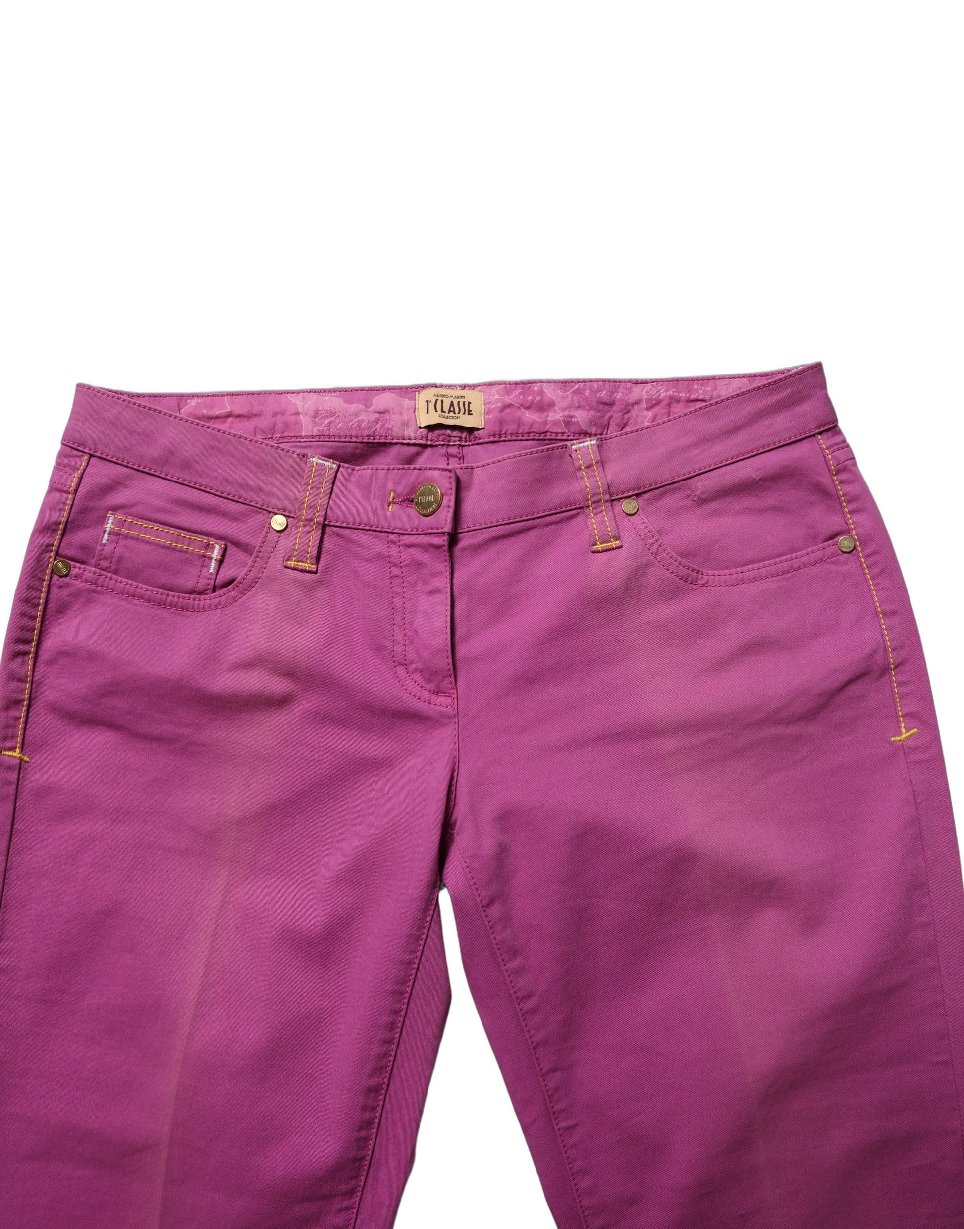 Purple Cotton Slim Fit Denim Trouser Jeans