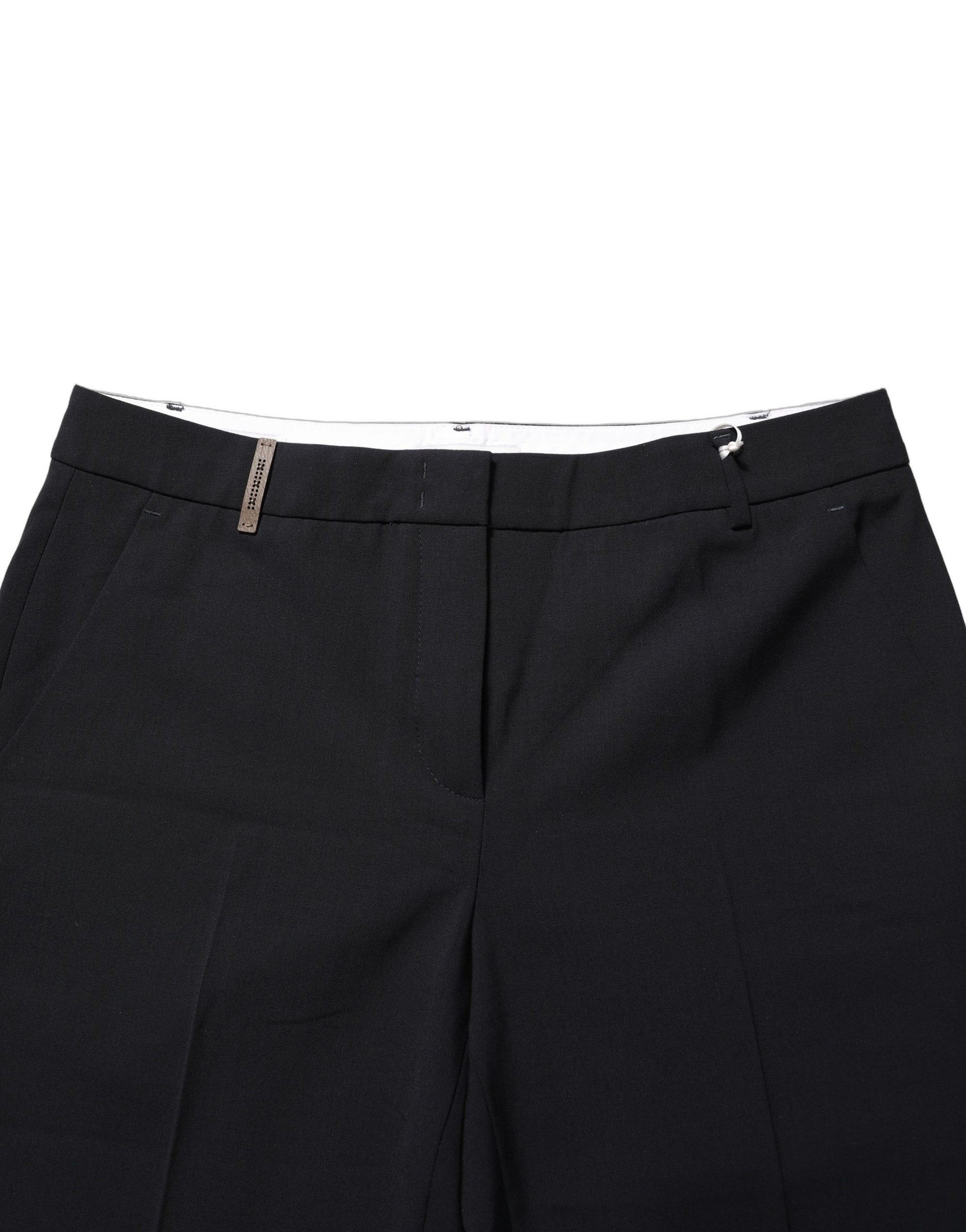 Black Skinny Mid Waist Chino Women Trouser Pants