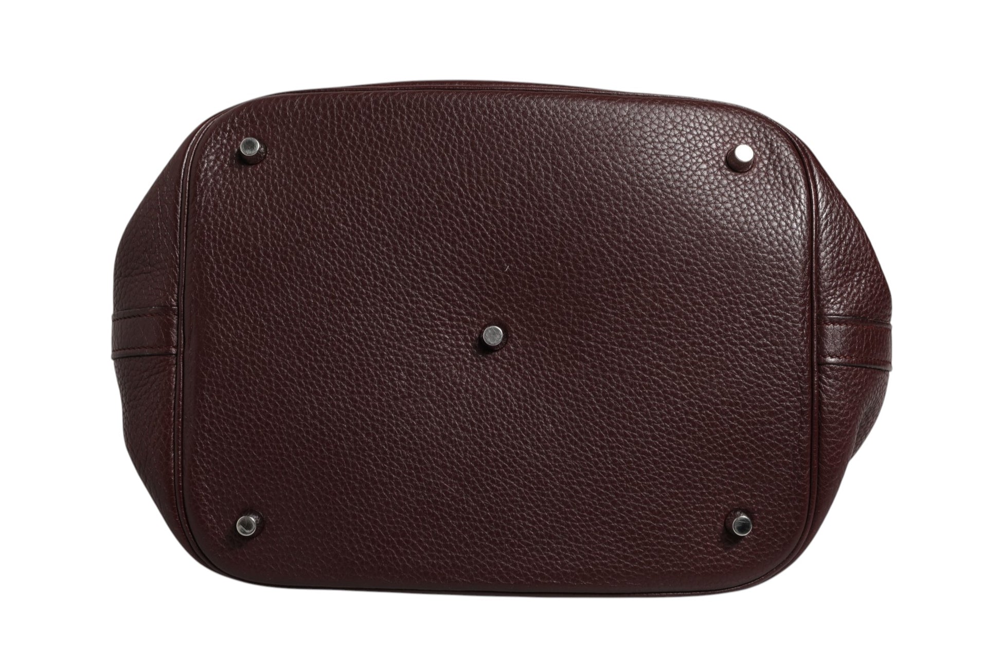 Picotin Taurillon Clemence Chocolate Handbag