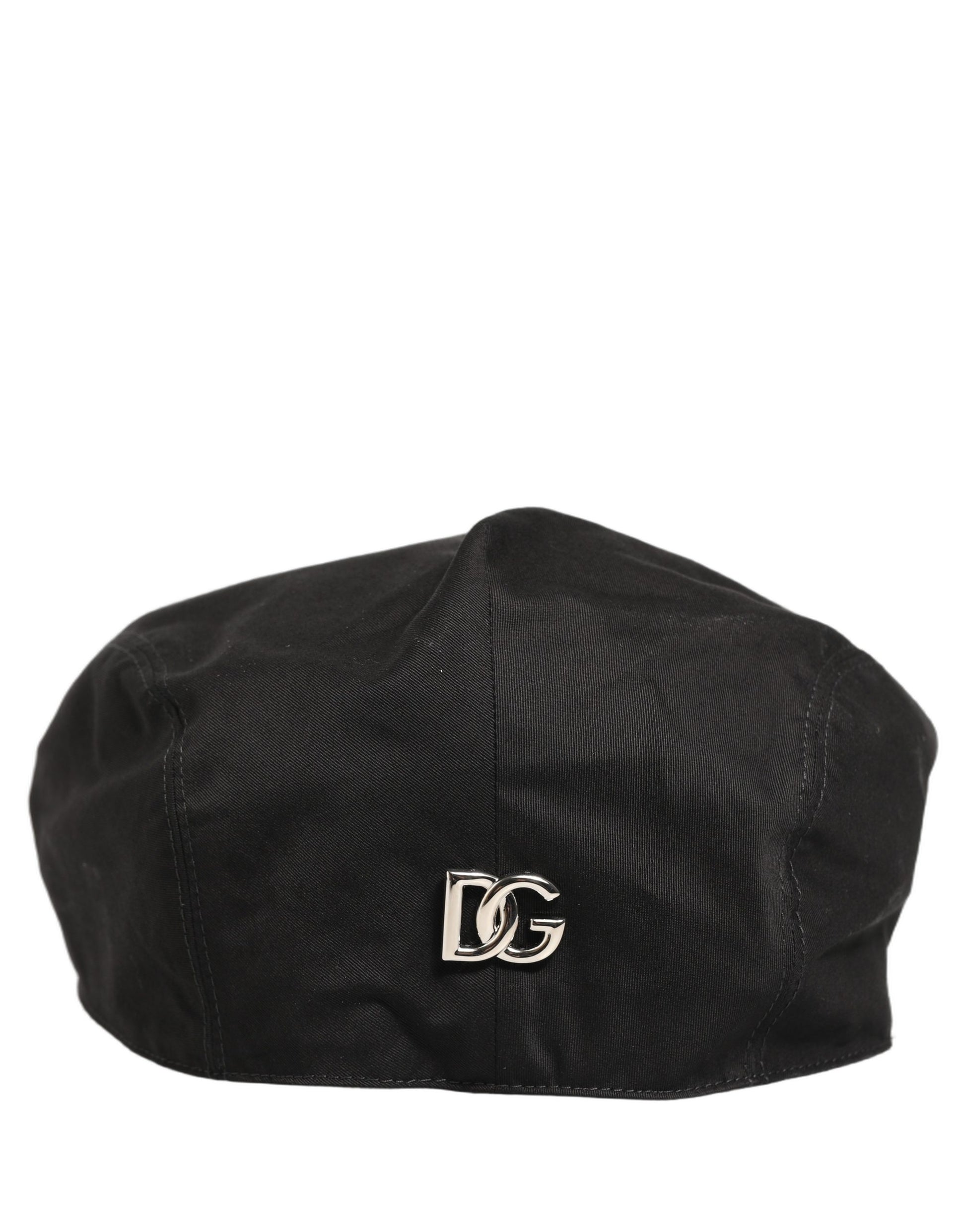 Men Black Cotton Stretch Newsboy Cloth Capello Hat