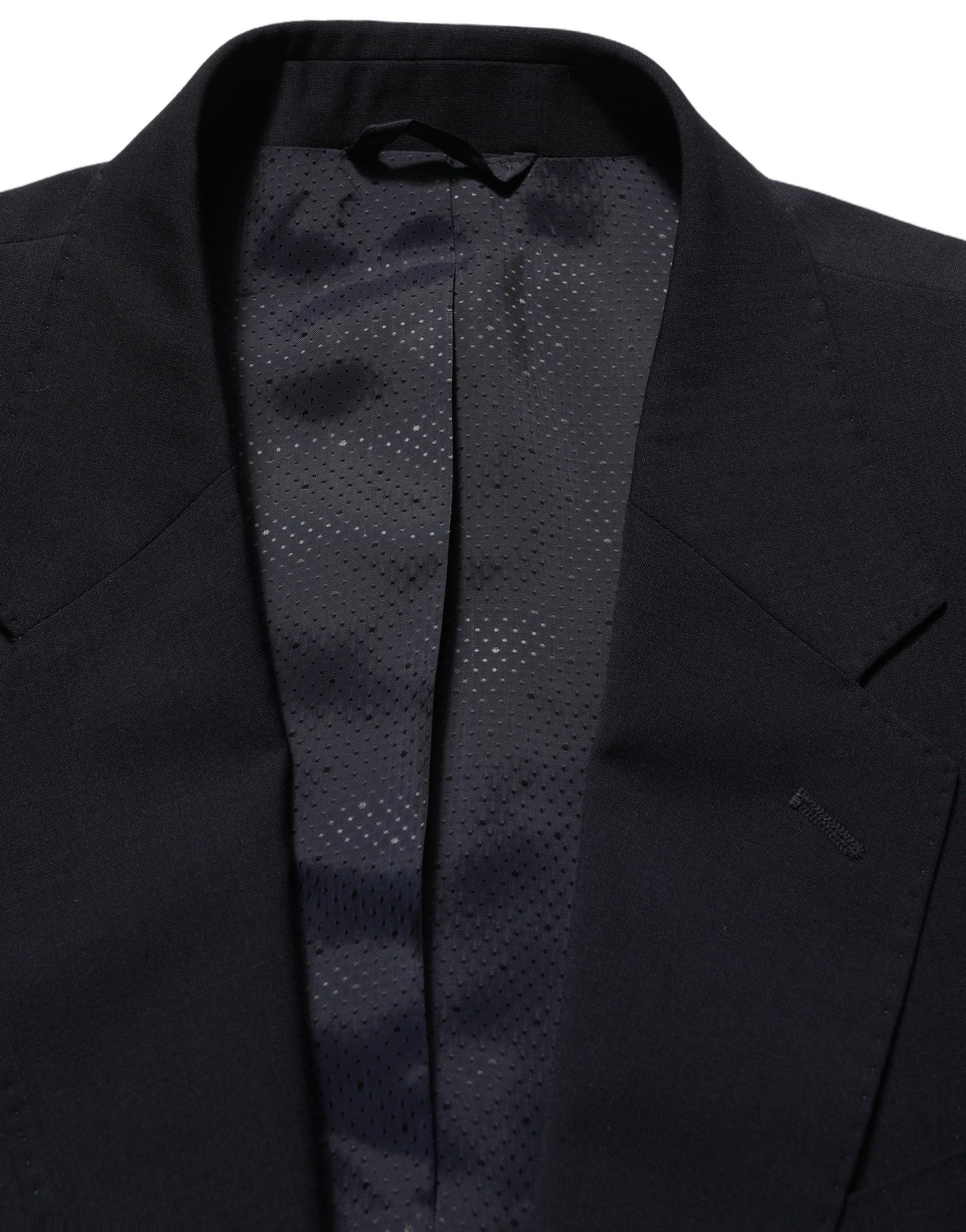 Black Wool Single Breasted Men Blazer Jacket