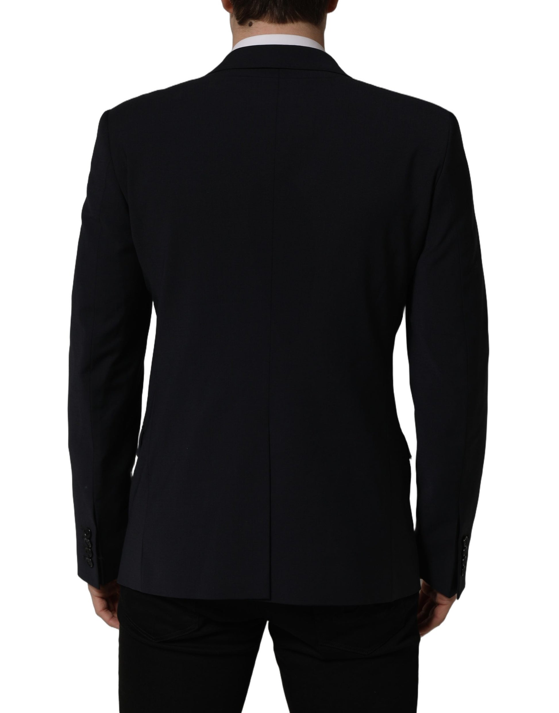 Black Wool Single Breasted Men Blazer Jacket